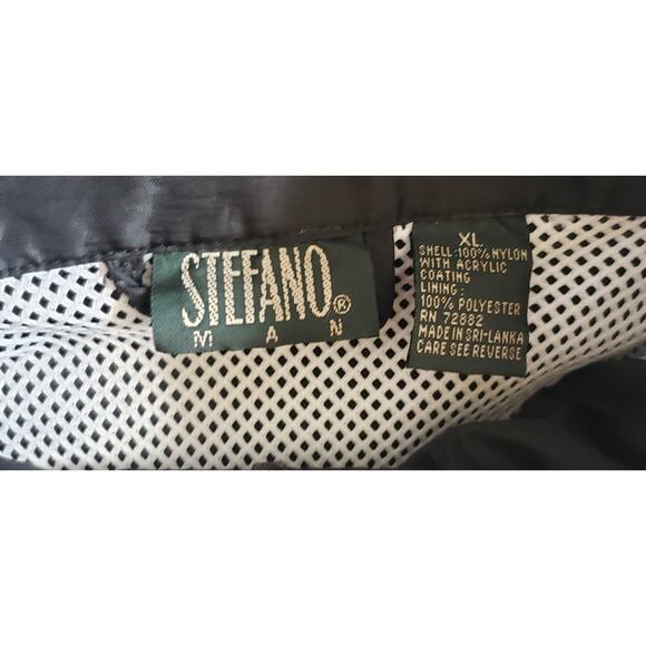 VTG Windbreaker Jacket Live Fast Men XL Stefano Ripstop Outdoor Mock Neck Bomber - Picture 4 of 9